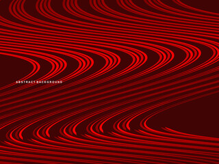 Abstract luxury curved lines overlapping dark red background. Premium award design template.