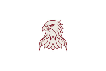 Eagle face, eagle head, eagle logo, eagle line art