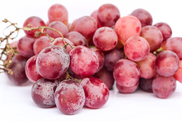 Fresh grapes on a white background. bunch of grapes.