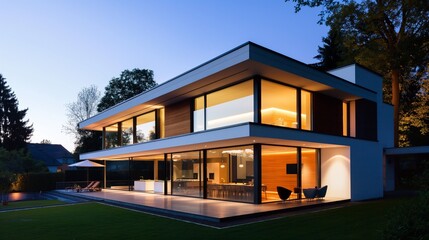 The front and interior designs of the residence