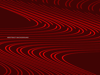Abstract luxury curved lines overlapping dark red background. Premium award design template.