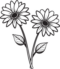 Plant flower clip art silhouette floral design