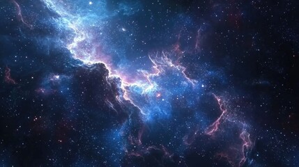 Fototapeta premium Beautiful night sky image featuring a 3D cartoon rendering of stars and stardust in the depths of the universe creating an abstract space background