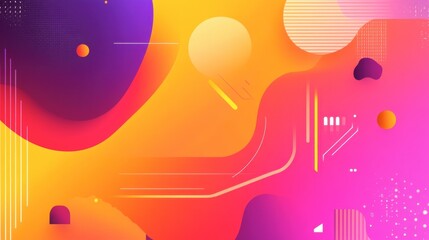 Fototapeta premium Vibrant Abstract Background with Shapes and Colors
