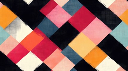Fototapeta premium Colorful checkered pattern Abstract background Modern plaid texture Geometric tartan illustration for wallpaper fabric garment or gift wrapping design