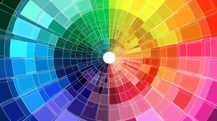 Vibrant Circular Color Palette Display