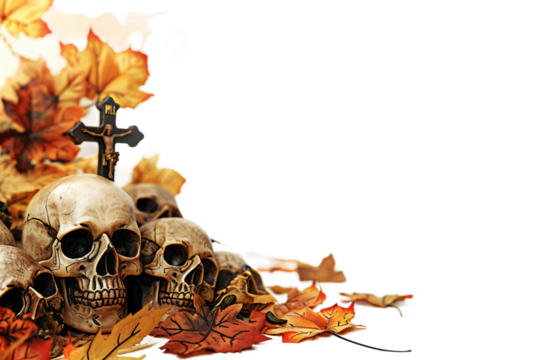 Tracing All Saints Day back to early Christian tradition isolated on transparent background