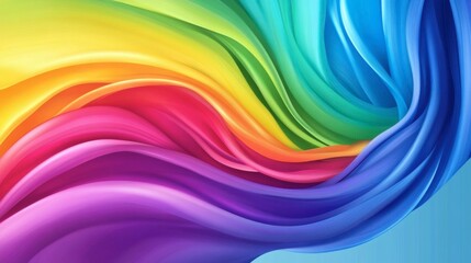 Colorful Waves of Abstract Art in Motion