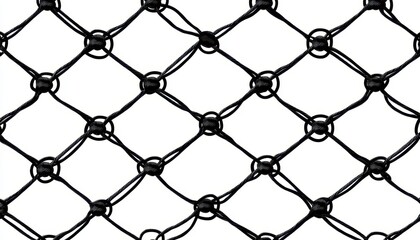 Naklejka premium Seamless black rope netting with fishnet pattern suitable for sports or fishing