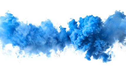 Fototapeta premium Set of A stunning blue watercolor backdrop with flowing ink patterns spreading gracefully on transparent background. Ai generated