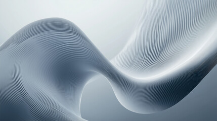 Abstract flowing curved lines with smooth wave-like texture in a minimalist design