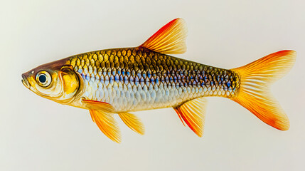 Fototapeta premium A fish isolated on a white background.