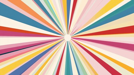 Vibrant Rays of Color Radiating from Center