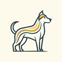 Fototapeta premium sample vector dog with a bone illustration
