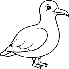illustration of duck Simple Vector Outline 
