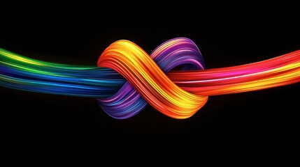 Colorful Swirls Intertwined in a Dynamic Loop
