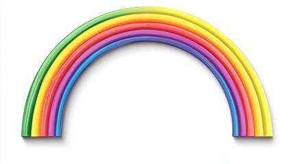 Colorful Rainbow Art Design on White Background