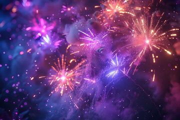 Fototapeta premium A colorful fireworks display in the sky