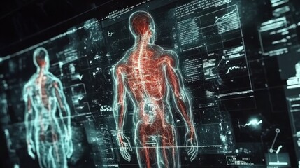 Fototapeta premium Digital Human Body Anatomy Visualization