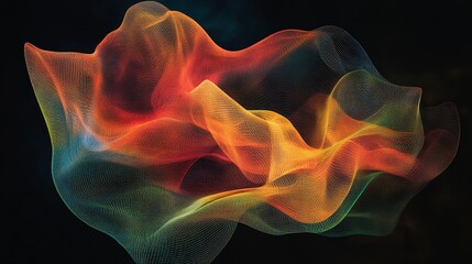 Abstract Colorful Waves in Motion