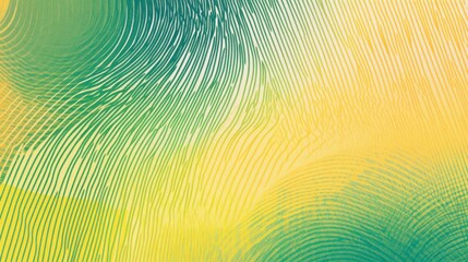 Obraz premium Abstract Colorful Waves in Green and Yellow Background