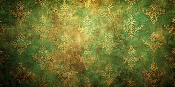 antique textured effect in a rich brown and green palette perfect for a timeless and classic look