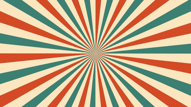 retro sunburst background vintage sunrays animation