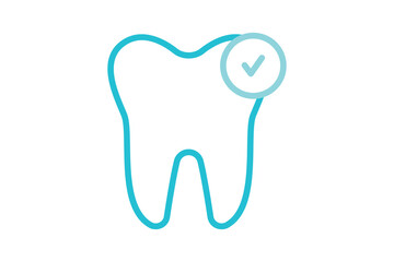 Dental icon. line icon style. icon related to medical. health elements vector illustration