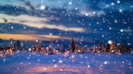 Fototapeta premium christmas tree and snow