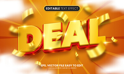 Deal promotion 3d editable text effect