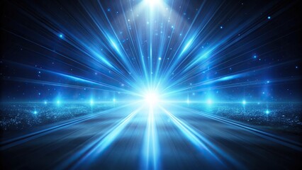 Fototapeta premium abstract dark background with burst of blue light leak