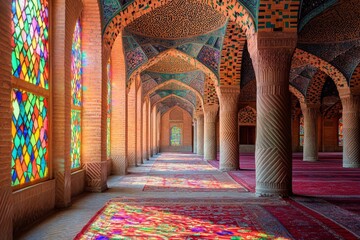 Obraz premium Beautiful mosque as a place of worship for Muslims created with Generative AI