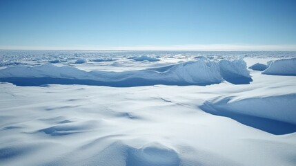 Serene Arctic Ice Landscape Under Clear Sky