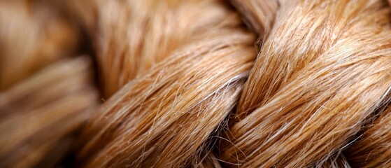 Fototapeta premium A tight shot of light brown and brown hair with highlighted ends, displaying the intricate texture