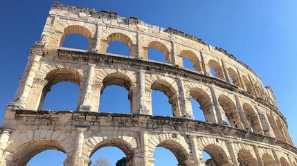 Obraz premium Ancient Roman Architecture of the Colosseum in Rome
