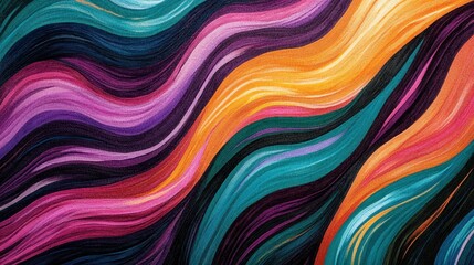 Abstract Colorful Waves Art Background