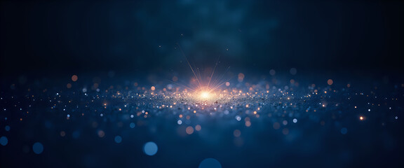  Floating particles of light in a dark atmosphere
