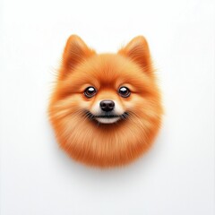 Obraz premium Cute Pomeranian Dog Smiling on White Background