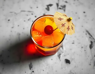 cocktail with cherry