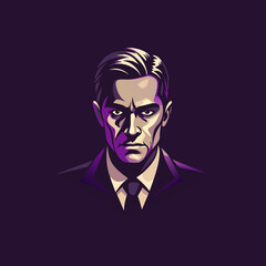 Fototapeta premium Businessman icon in flat style 