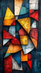 Fototapeta premium colorful cubism pattern background
