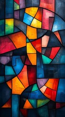 Fototapeta premium colorful cubism texture