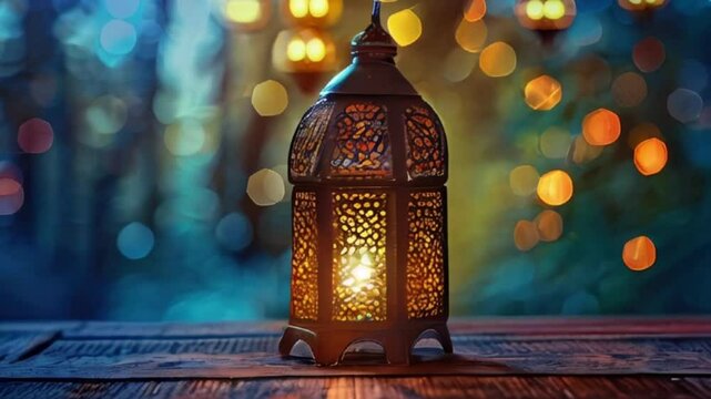 Beautiful greeting card with holiday composition for celebrate Ramadan