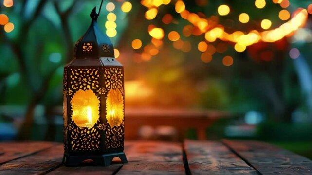 Beautiful greeting card with holiday composition for celebrate Ramadan