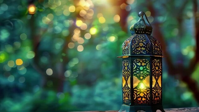 Beautiful greeting card with holiday composition for celebrate Ramadan