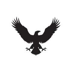 Obraz premium Majestic Eagle Silhouette Soaring High.