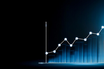 business graph with arrow