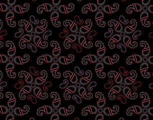 Seamless mandala pattern for printing on fabric or paper. Hand drawn background. Islam, Arabic, Indian, ottoman motifs.