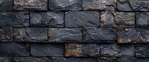 Black and Gold Stone Wall Texture