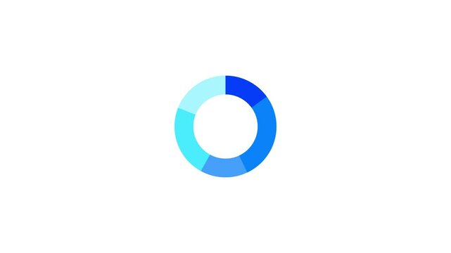 Science futuristic loading circle ring motion graphic animation with white background.